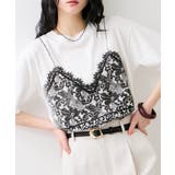 ホワイト(10) | トロンプルイユプリントTシャツ | VIS 