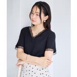 レーストリムVネックTシャツ/汗ジミ加工 | VIS  | 詳細画像11 