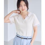 レーストリムVネックTシャツ/汗ジミ加工 | VIS  | 詳細画像16 