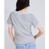 レーストリムVネックTシャツ/汗ジミ加工 | VIS  | 詳細画像4 