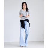 レーストリムVネックTシャツ/汗ジミ加工 | VIS  | 詳細画像7 