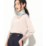 ベージュ(27) | 【UVカット】ひんやりVネック7分袖プルオーバー | VIS 