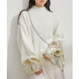 サイドカット箔ニットプルオーバー | VIS  | 詳細画像1 