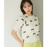 リボンハーフスリーブサマーニット | VIS | 詳細画像19