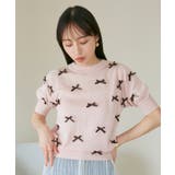 リボンハーフスリーブサマーニット | VIS | 詳細画像3