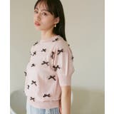 リボンハーフスリーブサマーニット | VIS | 詳細画像4