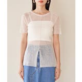 【洗える】裾スリットシアーニットプルオーバー | VIS | 詳細画像11