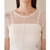 【洗える】裾スリットシアーニットプルオーバー | VIS | 詳細画像14