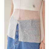 【洗える】裾スリットシアーニットプルオーバー | VIS | 詳細画像16