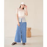 【洗える】裾スリットシアーニットプルオーバー | VIS | 詳細画像25