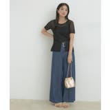 【洗える】裾スリットシアーニットプルオーバー | VIS | 詳細画像4