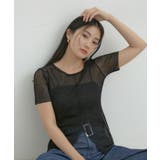 【洗える】裾スリットシアーニットプルオーバー | VIS | 詳細画像7