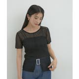 【洗える】裾スリットシアーニットプルオーバー | VIS | 詳細画像8