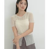 【洗える】裾スリットシアーニットプルオーバー | VIS | 詳細画像9