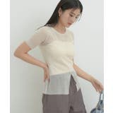 キナリ系(17) | 【洗える】裾スリットシアーニットプルオーバー | VIS