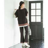 【セットアップ対応】モノグラム柄が映えるVネックジャカードベスト | VIS  | 詳細画像11 