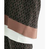 【セットアップ対応】モノグラム柄が映えるVネックジャカードベスト | VIS  | 詳細画像19 