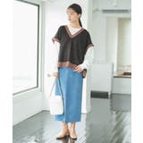 【セットアップ対応】モノグラム柄が映えるVネックジャカードベスト | VIS  | 詳細画像7 