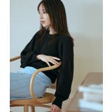 【洗える】ケーブルボリューム袖ニットプルオーバー【sustainable】 | VIS | 詳細画像12