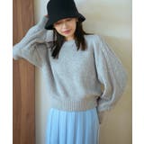 【洗える】ケーブルボリューム袖ニットプルオーバー【sustainable】 | VIS | 詳細画像15