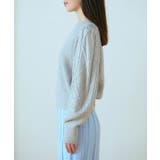 【洗える】ケーブルボリューム袖ニットプルオーバー【sustainable】 | VIS | 詳細画像18