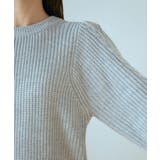 【洗える】ケーブルボリューム袖ニットプルオーバー【sustainable】 | VIS | 詳細画像21