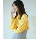 【洗える】ケーブルボリューム袖ニットプルオーバー【sustainable】 | VIS | 詳細画像3