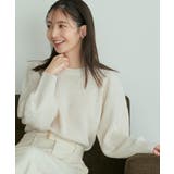 【洗える】ケーブルボリューム袖ニットプルオーバー【sustainable】 | VIS | 詳細画像6