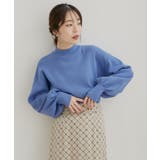 ブルー(44) | 【吸湿発熱・エコベロ】バックパール釦ハイネックニット【sustainable】 | VIS