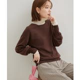 ブラウン(22) | 【洗える】前後2WAYカシミヤタッチニット | VIS