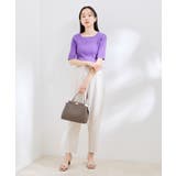 【洗える】5分袖スクエアネックリブニット | VIS | 詳細画像9
