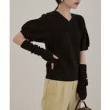 ブラック(01) | 【前後2WAY】グローブ付きニットプルオーバー【sustainable】 | VIS