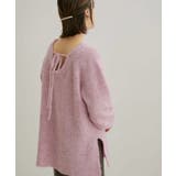 ピンク(63) | バックリボンルーズニット | VIS