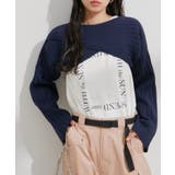 ネイビー(40) | レイヤードニットプルオーバー | VIS