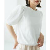 ホワイト(10) | 【夏トップス総選挙/お気に入り登録No.1】袖シアードッキングニット | VIS