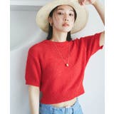 レッド系(61) | コンパクトシアーニットプルオーバー | VIS