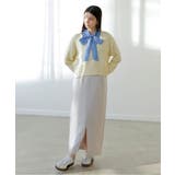 深Vネックミックスニットプルオーバー | VIS  | 詳細画像2 