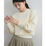 【洗える/アンチピリング】シルバー釦アクセントスリーブクルーネックニット | VIS  | 詳細画像12 