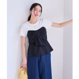 【新色追加】【美easy】ねじりリボンTシャツドッキングプルオーバー【接触冷感 … | VIS | 詳細画像2