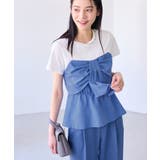 【新色追加】【美easy】ねじりリボンTシャツドッキングプルオーバー【接触冷感 … | VIS | 詳細画像49