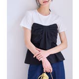 ブラック(01) | 【新色追加】【美easy】ねじりリボンTシャツドッキングプルオーバー【接触冷感 … | VIS