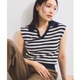 スキッパーフレンチスリーブアイレットニット | VIS | 詳細画像12