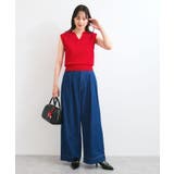 スキッパーフレンチスリーブアイレットニット | VIS | 詳細画像22