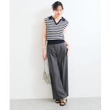 スキッパーフレンチスリーブアイレットニット | VIS | 詳細画像23