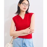 スキッパーフレンチスリーブアイレットニット | VIS | 詳細画像6