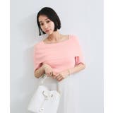 【アンチピリング/UVケア/洗える】オフショルハーフスリーブニット | VIS  | 詳細画像11 