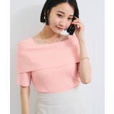 【アンチピリング/UVケア/洗える】オフショルハーフスリーブニット | VIS  | 詳細画像12 