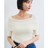 【アンチピリング/UVケア/洗える】オフショルハーフスリーブニット | VIS  | 詳細画像14 