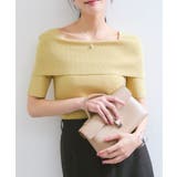 【アンチピリング/UVケア/洗える】オフショルハーフスリーブニット | VIS  | 詳細画像16 