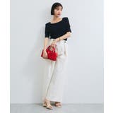 【アンチピリング/UVケア/洗える】オフショルハーフスリーブニット | VIS  | 詳細画像2 